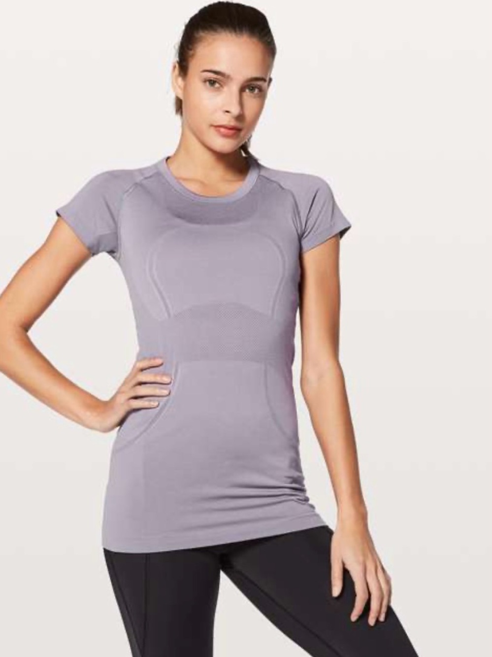 lululemon athletica Short-Sleeve Seamless Tee in Light Lavender